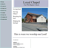 Tablet Screenshot of loyalchapelfwbc.com